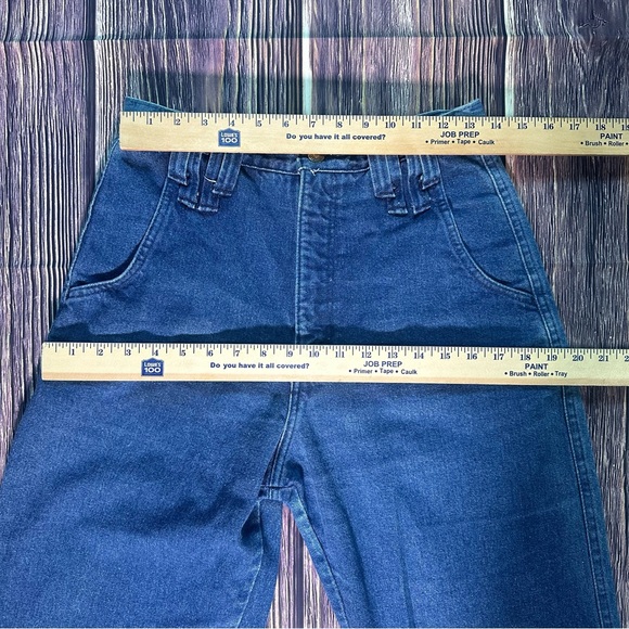 Vintage Wrangler Western Bareback High Waisted Dark Denim Jeans - Picture 7 of 8